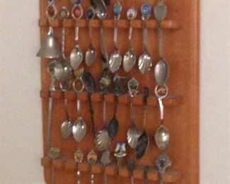Antique souvenir spoon collection.