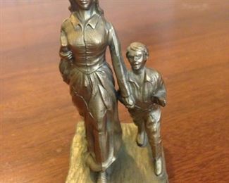 Miniature Pioneer Woman statue from Ponca City, OK.