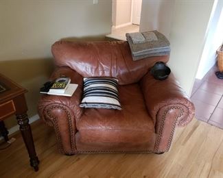 oversized leather chair