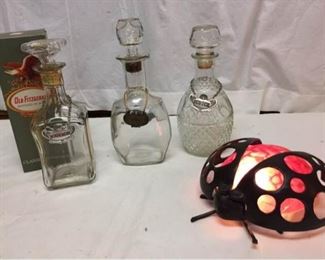 Bourbon Decanters  Ladybug Lamp