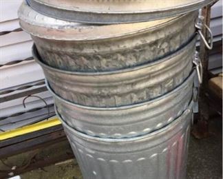 Galvanize Steel Trash Cans