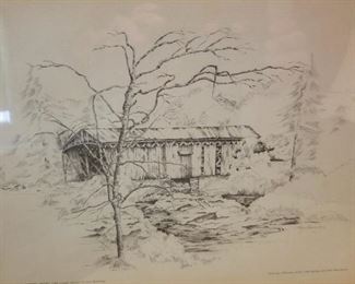 Sope Creek Covered Bridge Art