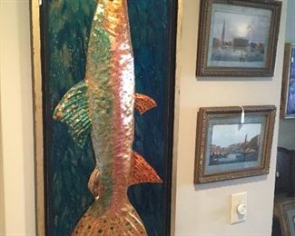 ARTIST SIGNED 3D METAL FISH
