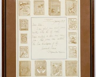 L. Frank Baum Letter with Signature