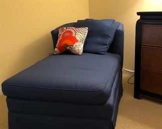 Chaise Lounge; decorative pillow/sold
