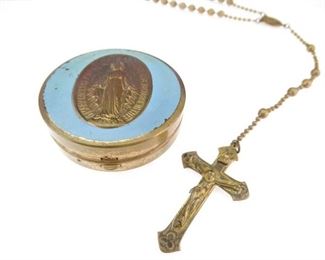 BrassLike Rosary with Case