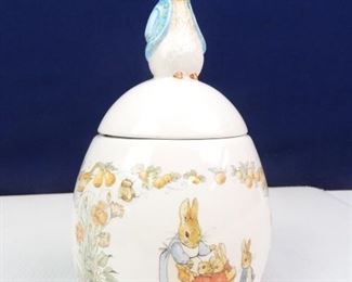 Beatrix Potter, Small, Decorative Ceramic Cookie Jar