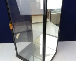 Glass Display Case with Mirrored Floor
