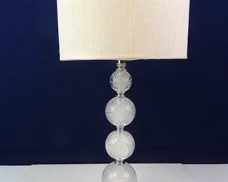 Round, Bubble Designed Lamp with Shade