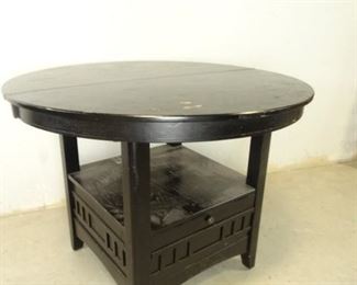 Black Tall Table with Leaf Extension