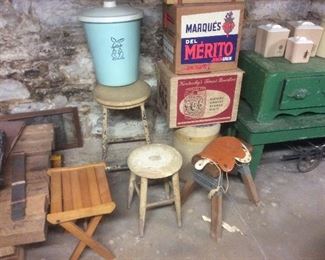 Great old wood and metal items and boxes 