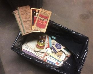 Wonderful box of old paper advertisements 