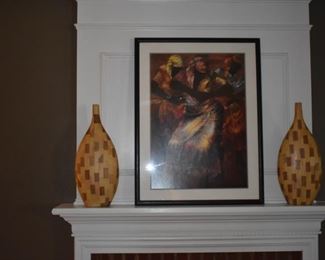 Two beautiful tall vases