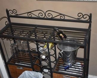 Wrought Iron wine/bar rack