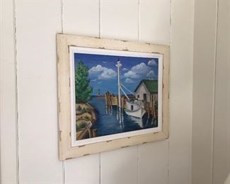 Original oil painting-Fishtown 1943 by local art teacher Gehry