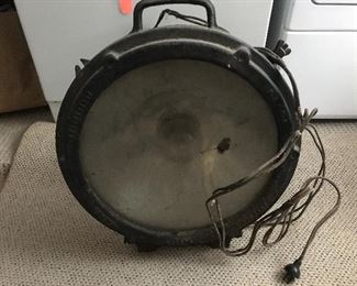 Large antique GE industrial spotlight