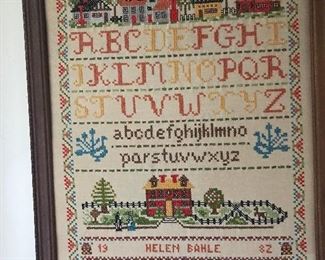 Needlepoint sampler