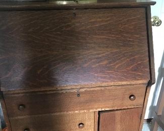 Antique oak quarter sawn Secretary