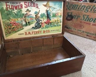 Antique- flower seed box- very good condition