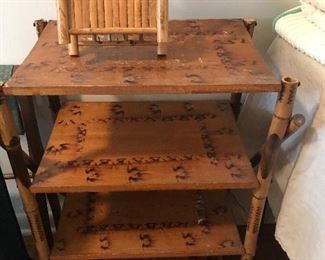 Vintage bamboo shelf