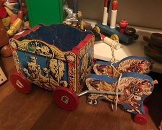 1957 Gong Bell Co Wood Circus Wagon