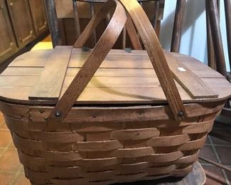 Antique picnic basket
