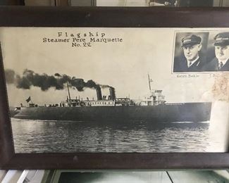 Original photograph of the Steamer Pere Marquette and Eaton Bahle as captain