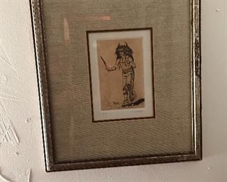 Buffalo Dancer by D. Hughes - Original Etching