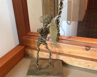 Brutalist wire figure