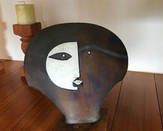 Doug DeLind Raku sculpture