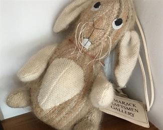 Papa Bunny by Lynn Spitz Nagel handwoven with handspan Samoyed hair