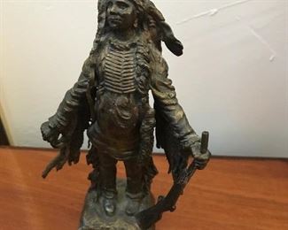 Carl Kauba - Austria - Bronze Indian Chief sculpture