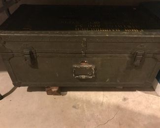 Military wood ammunition chest