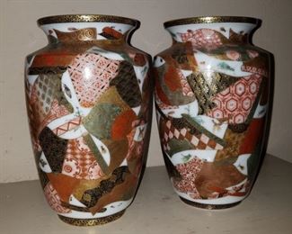 Pair of Japanese porcelain vases