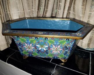 Early Cloisonne planter 