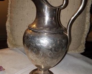 Sterling silver large ewer 