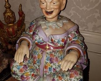 Large Nodder, German figure. 12" high. With professional repairs to hands and tongue