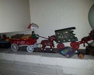 Many cast iron toys 