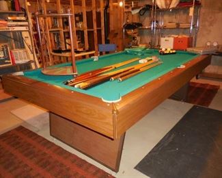 Pool table with accessories