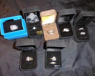 QVC Diamonique and Sterling rings