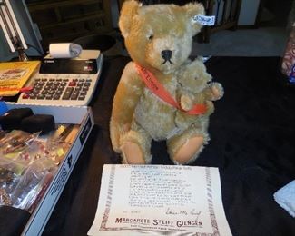 Anniversary Steiff bear with her baby.
