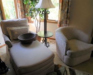 Chaise longue; side chair
