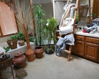 Bathroom misc; Kiva ladder with two attached rugs