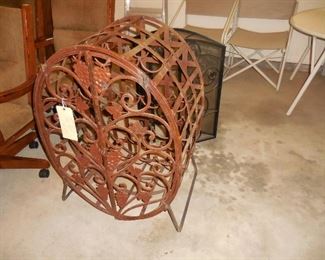Large iron wine rack