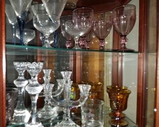 GLASSWARE. CANDLESTICKS
