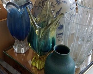 VASES. ART GLASS.