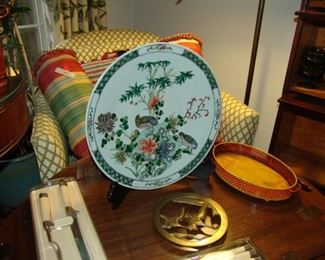 Oriental plate and easy chair