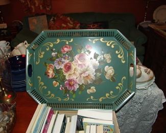 Large Towle painted tray