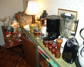 Small appliances including blender, coffee maker, can opener