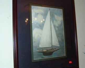 Framed sail boat